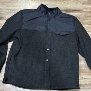 Men's charcoal(shirt) Jacket wool with Button Closure; Tommy Bahama size XXL